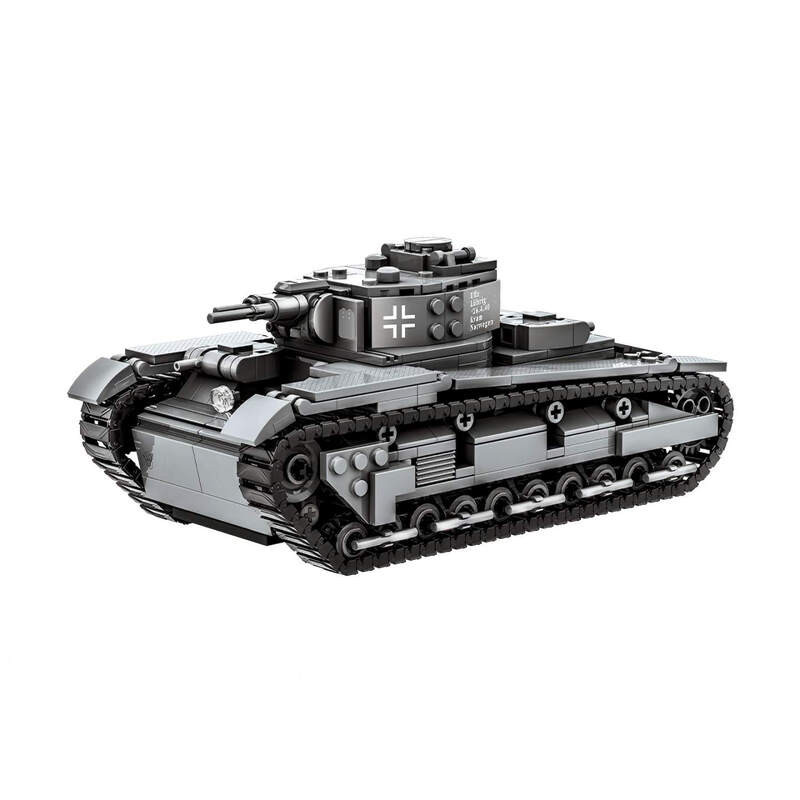 WANGE NBFZ Zware Tank Bouwstenenset met 673 stuks voor Hobbybouwers