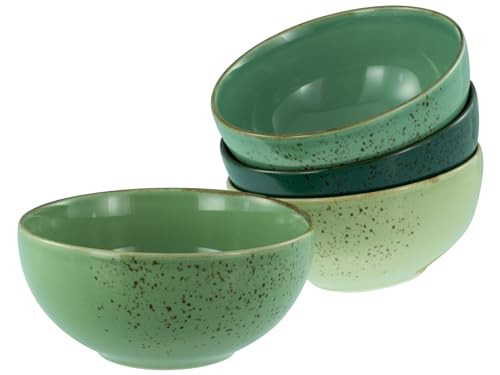 CreaTable Nature Collection Green Life 4-delige Boeddha Bowl serviesset, groen, keramiek