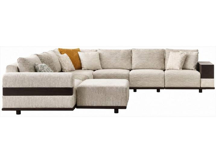 Xlmoebel Ecksofa Ecksofa L-Form Beige Modern Stoff Wohnlandschaft Polstersofa, 1 Teile