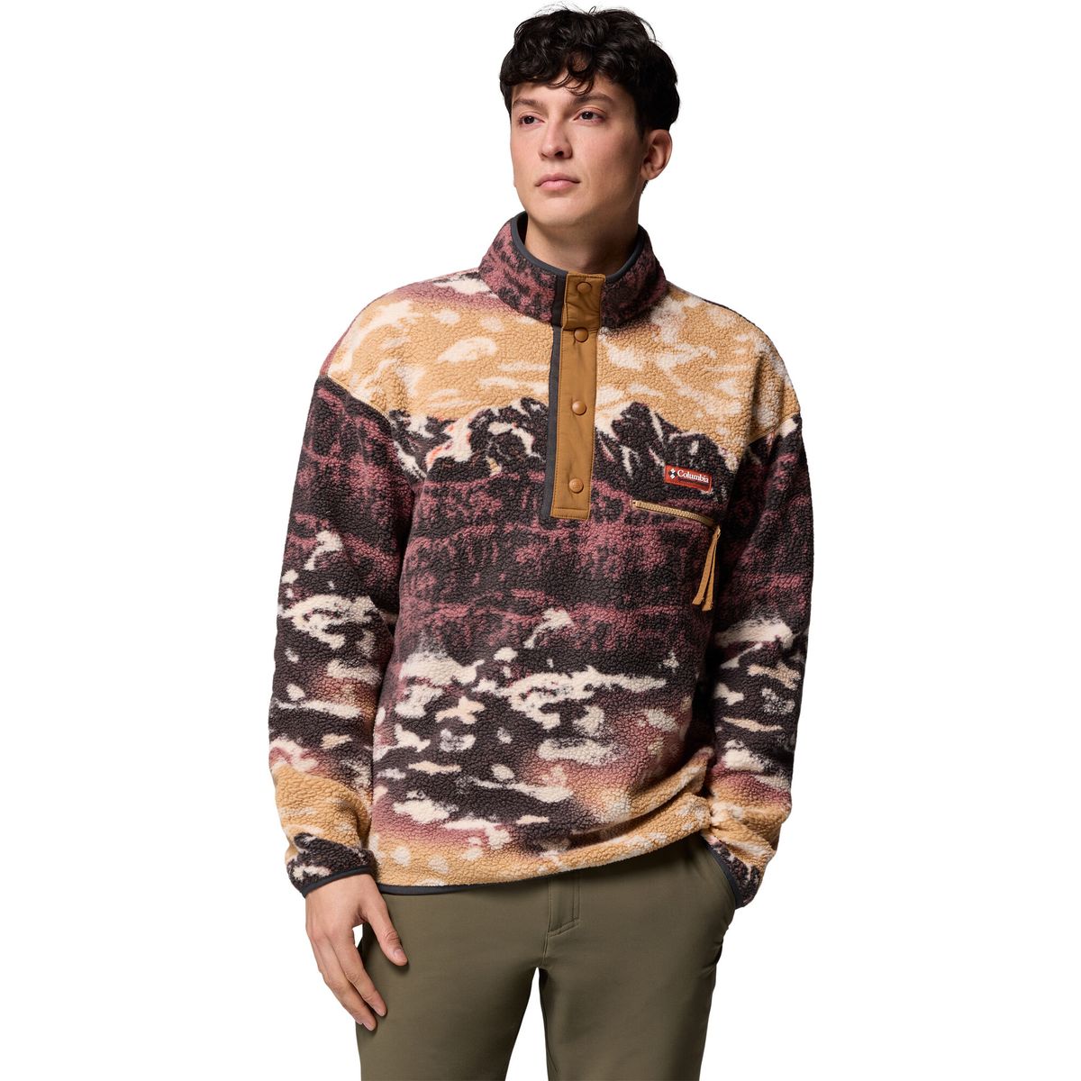 Columbia Men's Helvetia II Half Snap Fleece camel brown sisters (225) XL 209846-2098461-225-XL