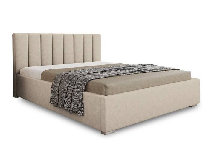 Deine Möbel 24 Polsterbett GORDON Bett Komplettbett Velours mit Bettkasten und Lattenrost (Set, 1-tlg., Verfügbare Farben: Creme / Beige / Hellgrau / Anthrazit / Schwarz), Verfügbare Größen: 140x200 / 160x200 / 180x200 / 200x200