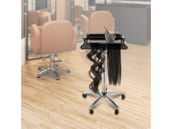 Chariot de rangement réglable pour coiffeur, plateau roulant pour extensions capillaires, chariot de rangement amovible pour salon