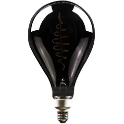 HWH LED Globelampe PS160, E27, 8,5W 1800K 200lm, Glas smoky CRO, 29 x 16cm BLU-49079