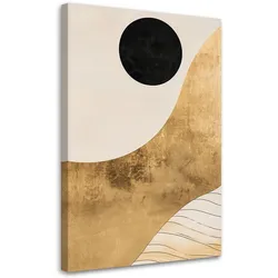 LEINWANDBILD Abstraktion Minimalismus Gold 80x120cm