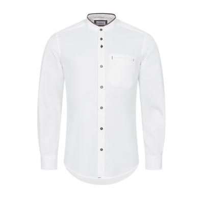 Trachtenhemd NÜBLER "Trachtenhemd Otto", Herren, Gr. XL, EURO, weiß, Obermaterial: 100% Baumwolle CO., Hemden Trachtenhemd