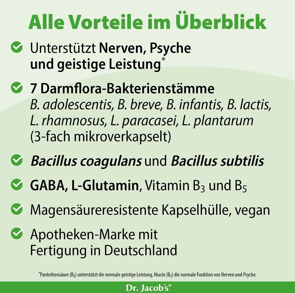 Dr. Jacob's ZEN Biotics Darmflora-Bakterien+GABA Dr.Jacob's 60 St Kapseln