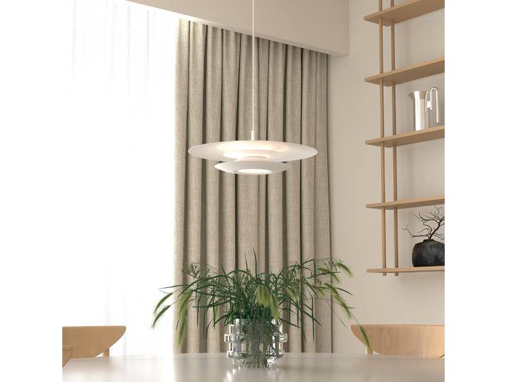 Suspension Eclipse, Ø 43 cm, blanc, métal, G9 - Belid - Salon / séjour - Design - À ampoule unique