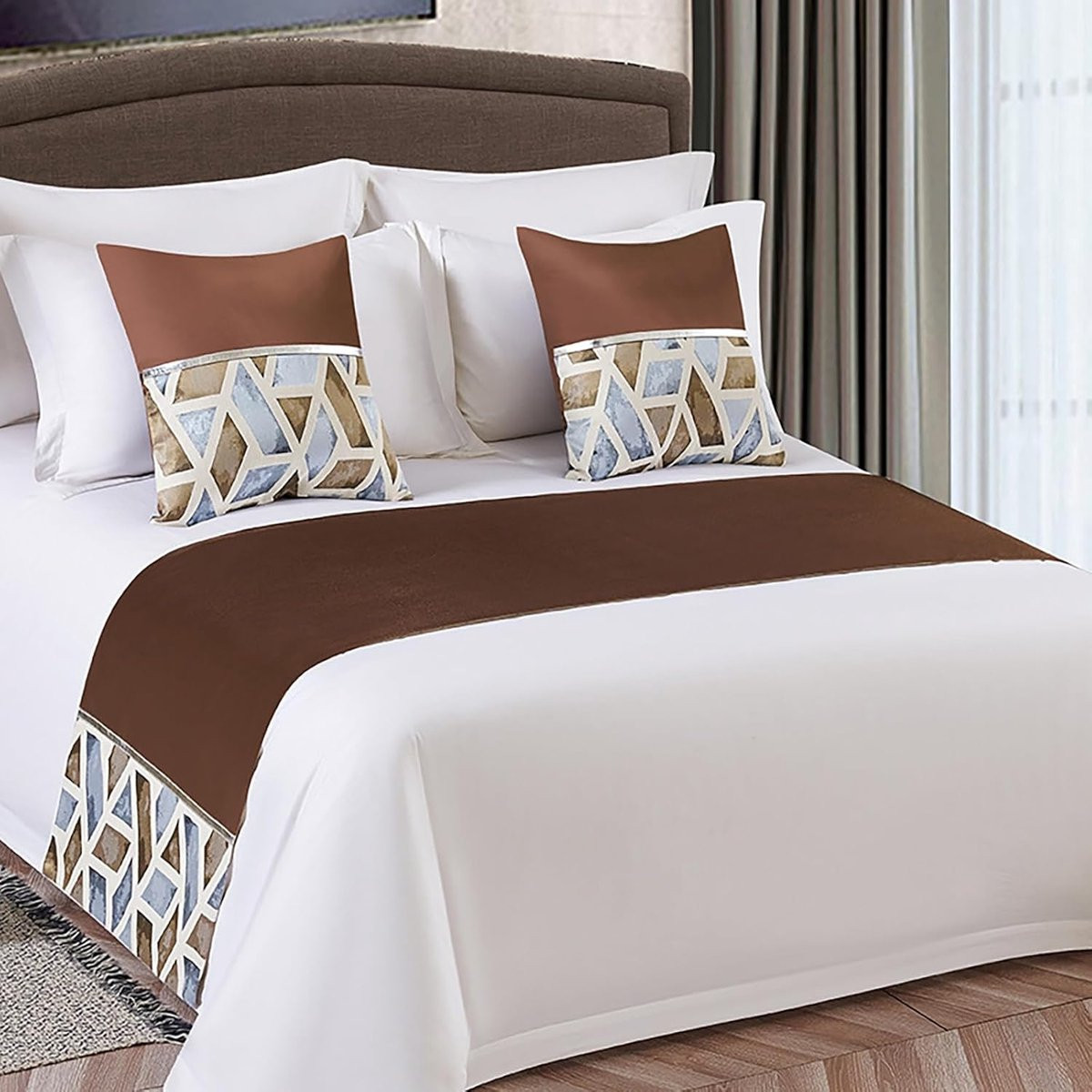 Bedloper Stijlvol Bed Runner Sjaal Bruin - 50 x 210 cm