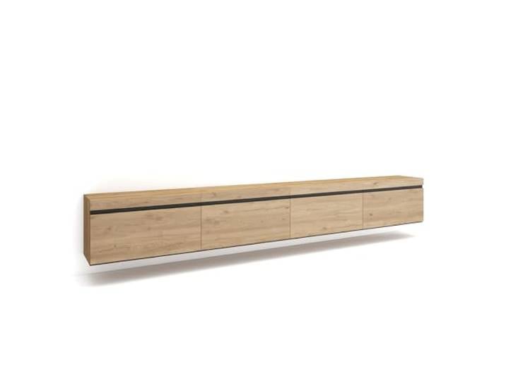Skraut Home TV-Schrank, Lowboard für Wohnzimmer und Esszimmer 320x45x35 cm Für großformatiges TV Hängend Moderner Stil Eiche
