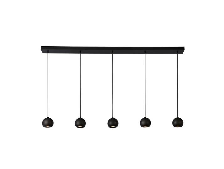Pendelleuchte Eindhoven, Schwarz, Metall, 12x200x160 cm, höhenverstellbar, Lampen & Leuchten, Innenbeleuchtung, Hängeleuchten, Pendelleuchten