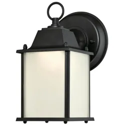 Dimmbare LED Außen Wandleuchte Laterne Schwarz / Opal