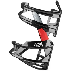 ELITE Trinkflaschenhalter Prism schwarz glänzend | links schwarz-rot
