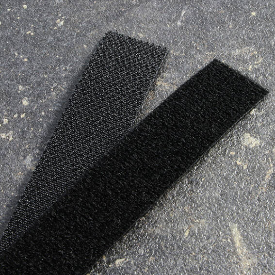SPRINTIS Bande auto-agrippante, back to back (rouleau de 25 m) 25 mm   noir, nylon, polyester