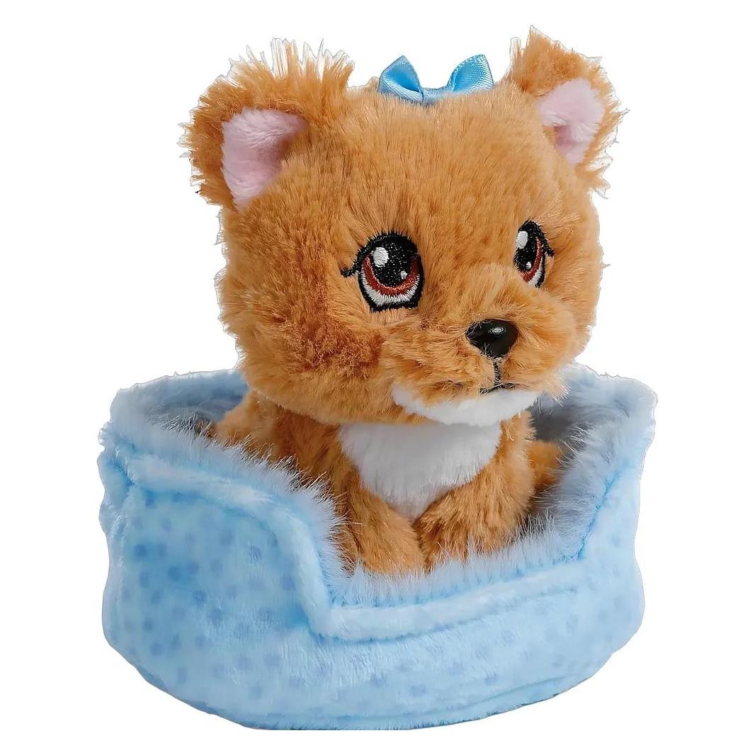 NICI GREEN Kuscheltier little Paws Hund Yorkshire braun 12cm im blauem Körbchen (12 cm) (61944)