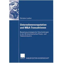 Unternehmensreputation und M&A-Transaktionen, Fachbücher von Christian Loefert