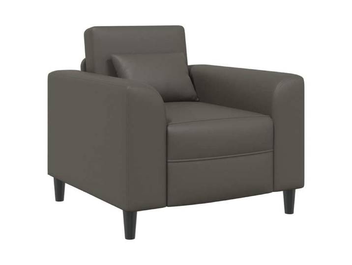 Fauteuil intérieur/Chaise de sofa - - construction en bois - Fauteuil de Télévision - Gris Simili cuir 41002
