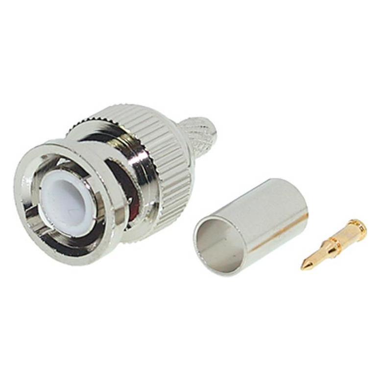 Shiverpeaks BASIC-S BNC Crimp-Stecker, RG 58 Koaxial-Kabel Quetsch-Ausführung, Crimp-Stecker, 50 ohm, im Polybeu (BS98800-1)