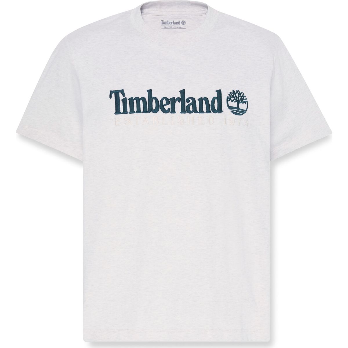 Timberland Mens Short Sleeve Embroidered Tee lght oatml hthr S TBC0YHBR5461-S