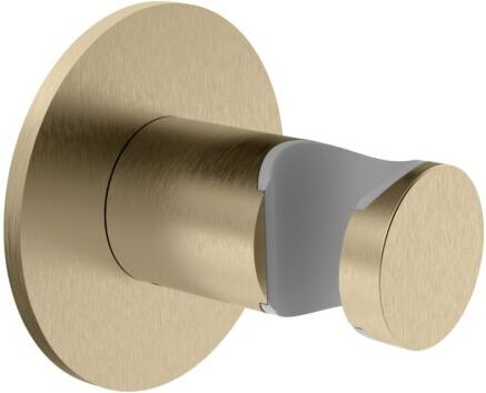 Herzbach Design iX PVD Wandhalter 21.994100.1.41 Brass Steel, Rosette d= 70mm