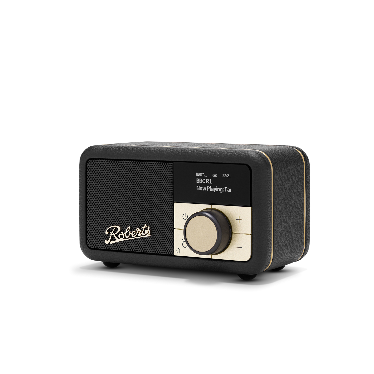 Roberts Revival Petite 2 Black Mini DAB+/FM Radio in Schwarz, Bluetooth Audio Streaming