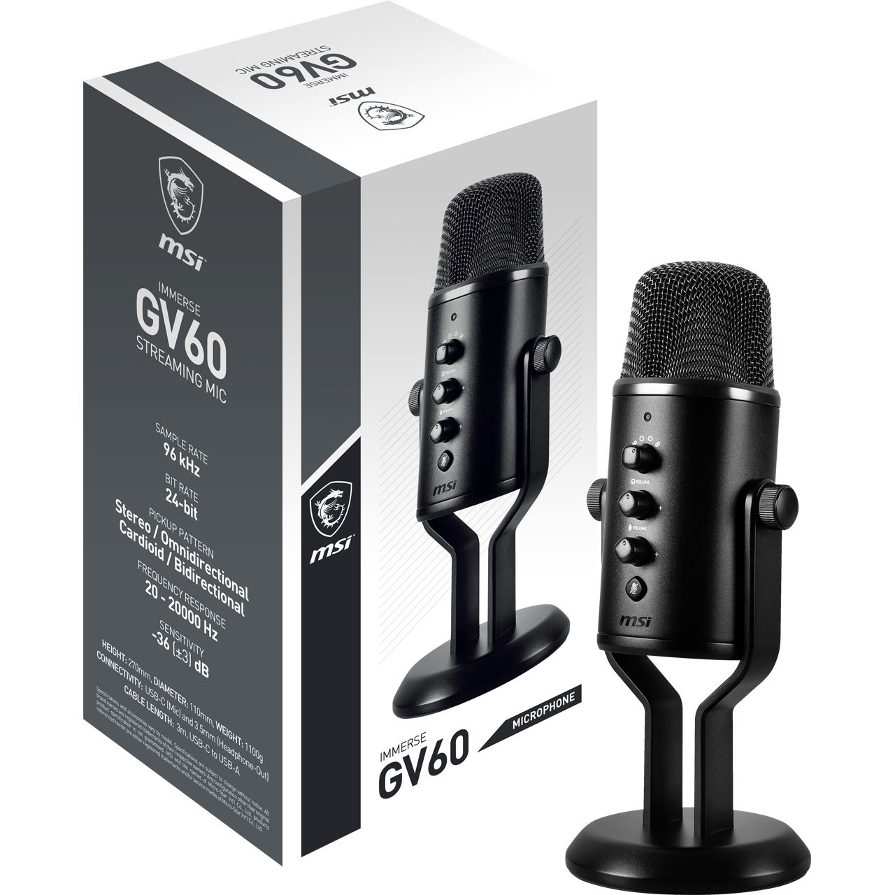 MSI Immerse GV60 Streaming Mic schwarz