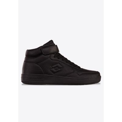 Sneaker LOTTO, Herren, Gr. 45, schwarz, Synthetik, Schuhe Sneaker, in angesagtem Midcut Basketball-Design
