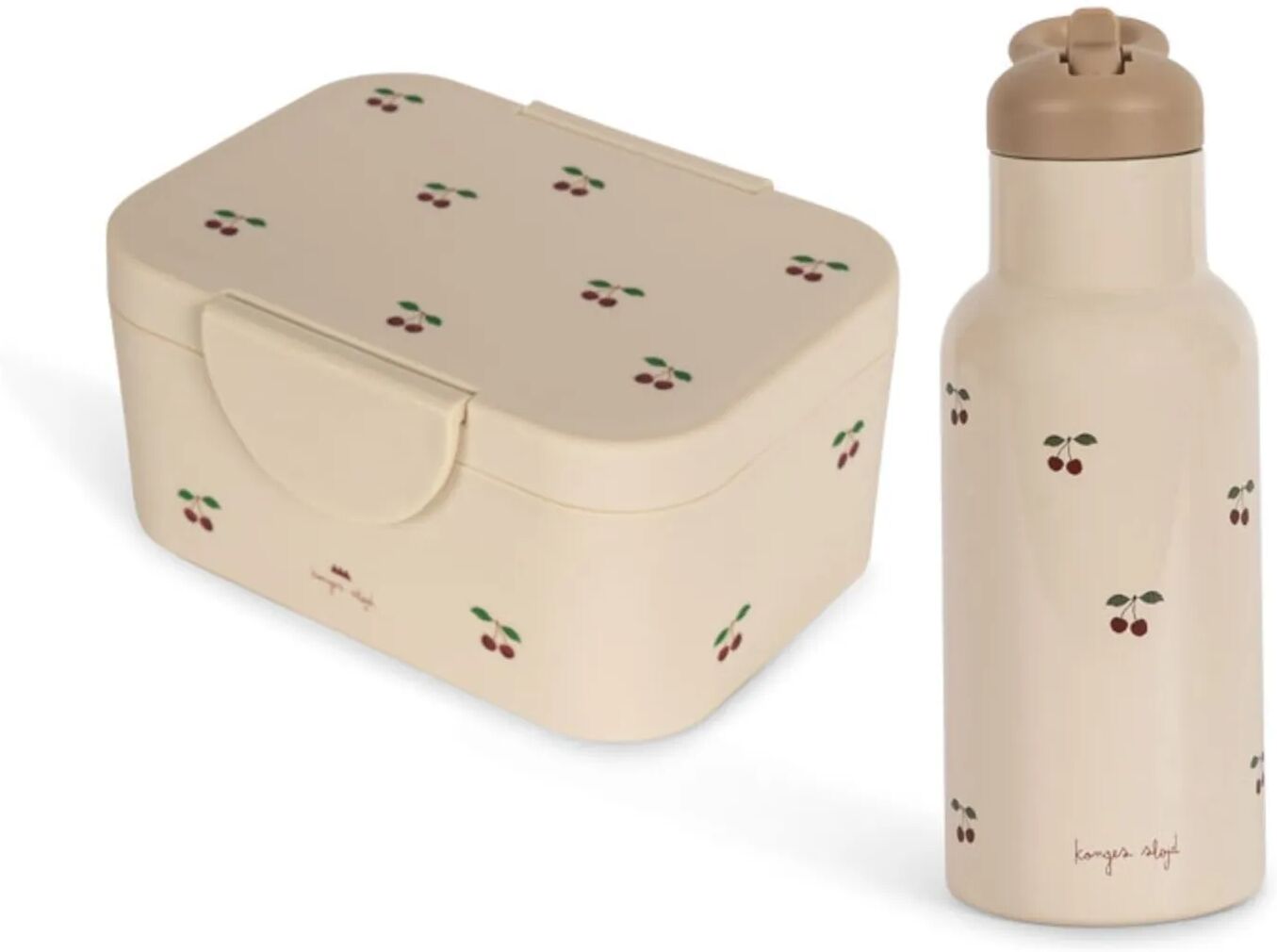 Konges Sløjd Set lunch-box et gourde Cherry Rose taille unique