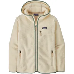 Patagonia Damen Retro Pile Hoody - S - Natural w/Ellwood Green