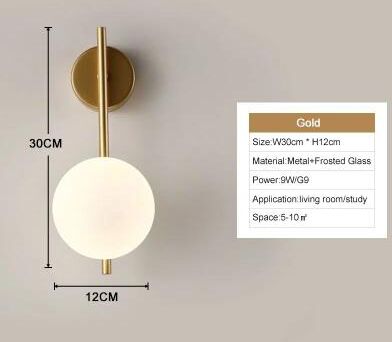 Inspired Living Modern Black Gold LED Wall Sconce With G9 Bulb Luxury Bedroom & Living Room Accent Lighting b Gold 9w neutral Light
