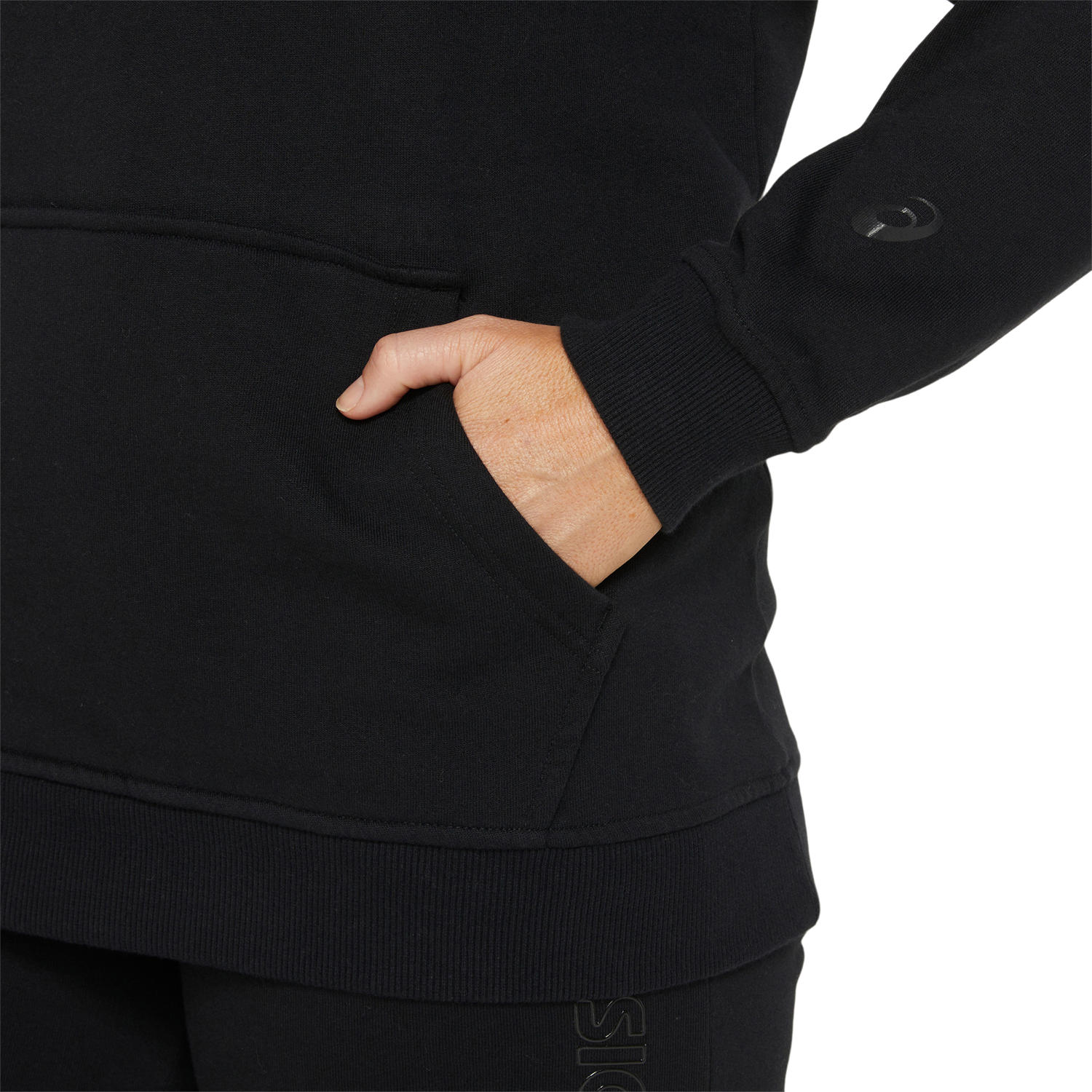 Trainingspullover ASICS "ASICS LOGO OTH HOODIE", Damen, Gr. S, schwarz (performance schwarz), Obermaterial: 88% Baumwolle, 12% Polyester, Pullover Trainingspullover performance schwarz S