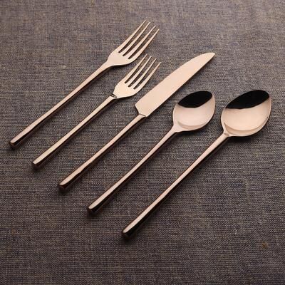 INOX ARTISANS Camellia Bronze PVD 5 Pc. Flatware Set