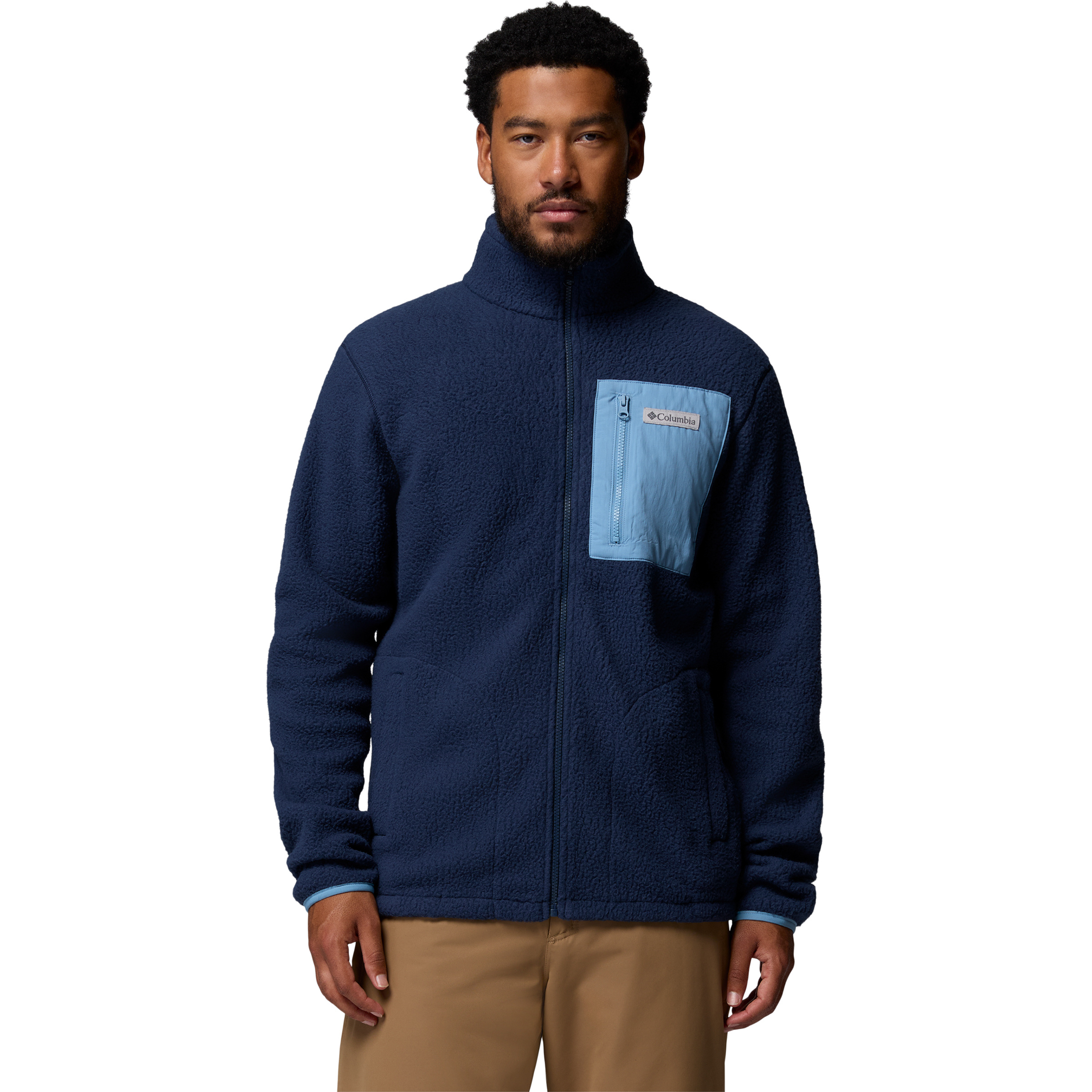 Columbia Jasper Ridge Pebbled Herren Fleecejacke blau Größe S Lifestyle Widerstandsfähig