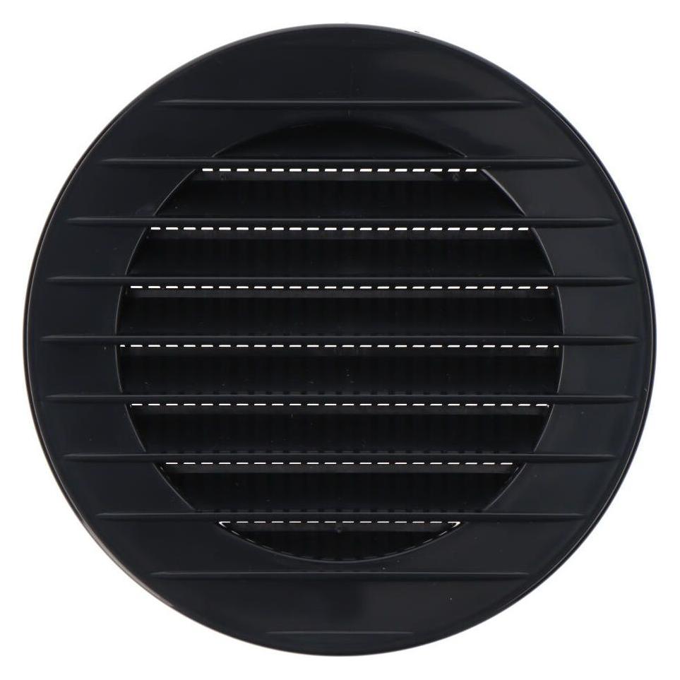 EDM Built-in round ventilation grill with mosquito net ø80mm abs anthracite gray (49376647)