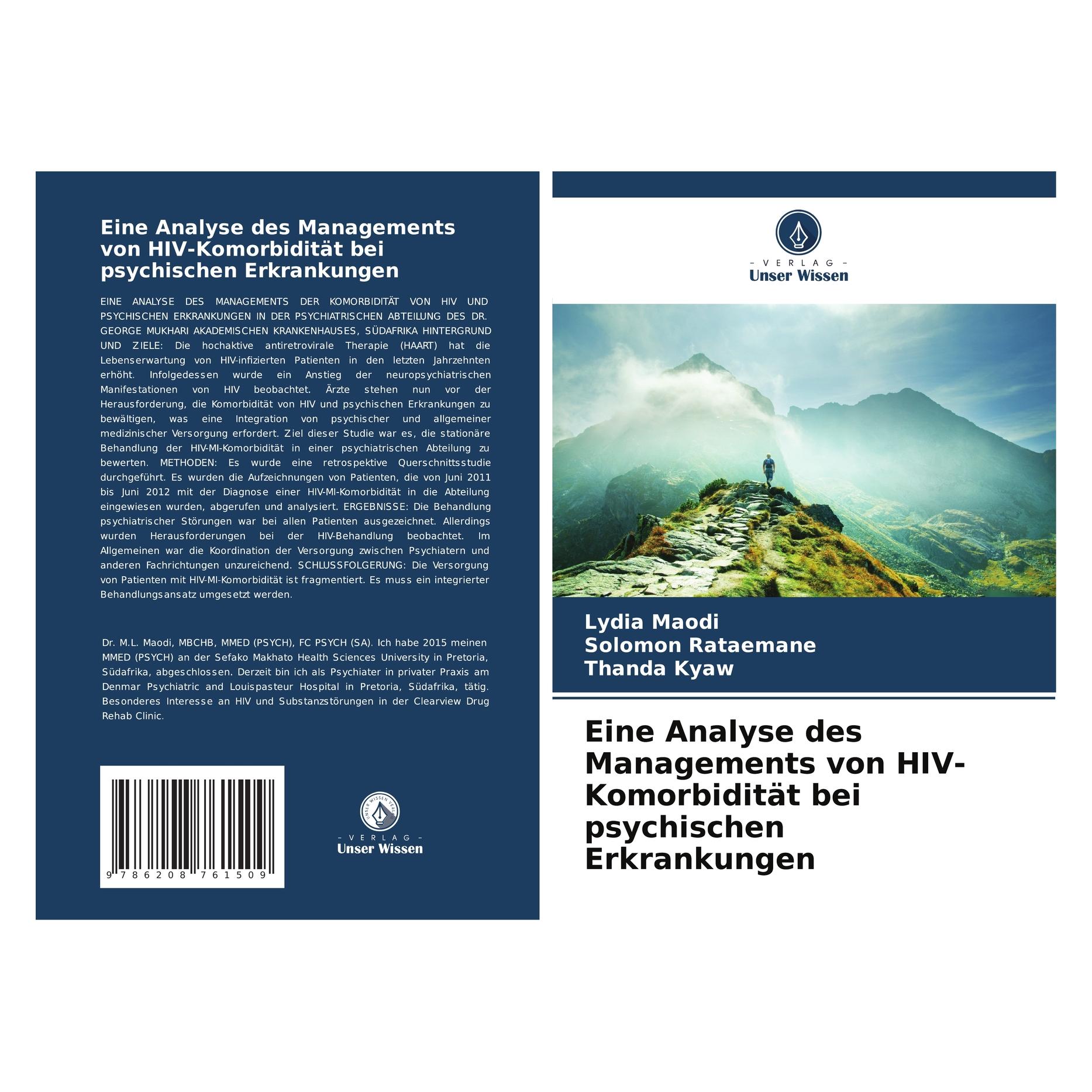 Bod Eine Analyse des Managements von HIV-Komorbidität bei psychischen Erkrankungen (Deutsch, Softcover, Lydia Maodi, Solomon Rataemane, Thanda Kyaw) (57221336)