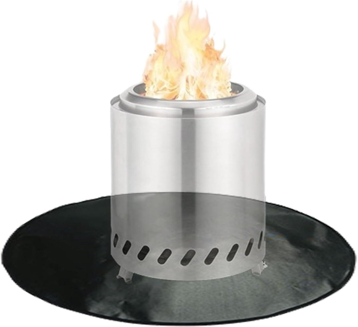 Vuurkorfmat Zwart - Waterdichte en Hittebestendige Grillonderlegger - Diameter: 28 cm
