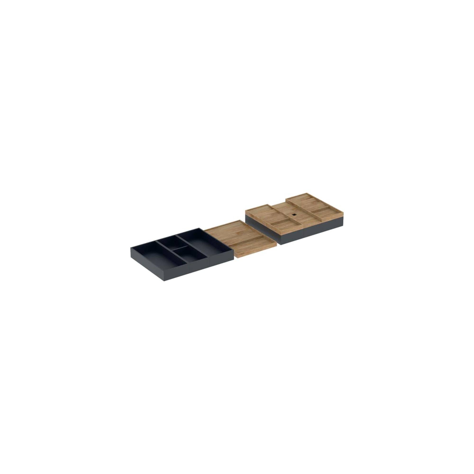 Geberit Schubladeneinsatz-Set 120cm breit, für obere Schublade, Bambus (502353001)