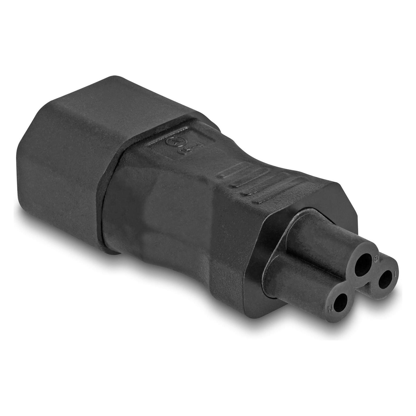 Delock Netzadapter IEC 60320 - C14 auf C5, Stecker / Buchse, 2,5 A, gerade (C14, C5) (80468)