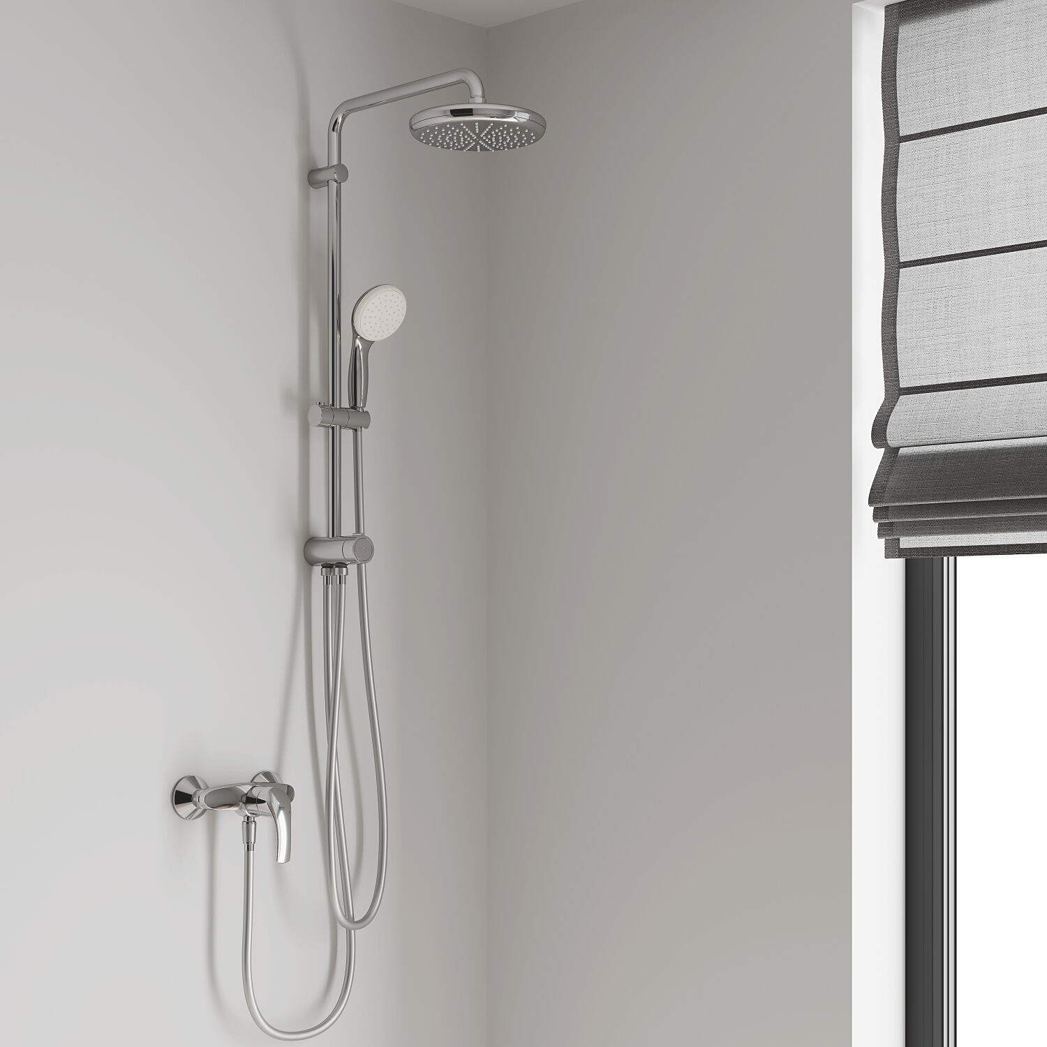 Grohe Tempesta System 210 Flex Colonne de douche 26381001 chrome, avec inverseur manuel