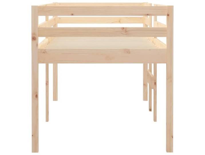 Lit - FYDUN - Haut 90x190 cm - Bois massif - Sommier à lattes