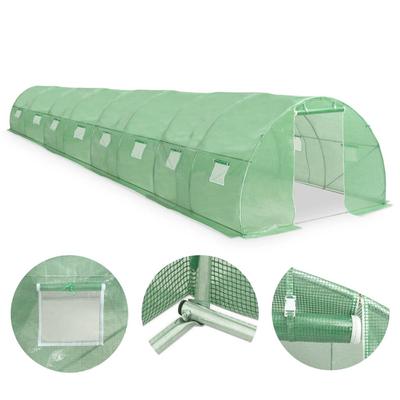 Helloshop26 - Gewächshauszelt für Pflanzen Blumen und Gemüse 36 m² 1200 x 300 x 200 cm grün