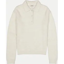 Pullover mit Polokragen Weiß XS