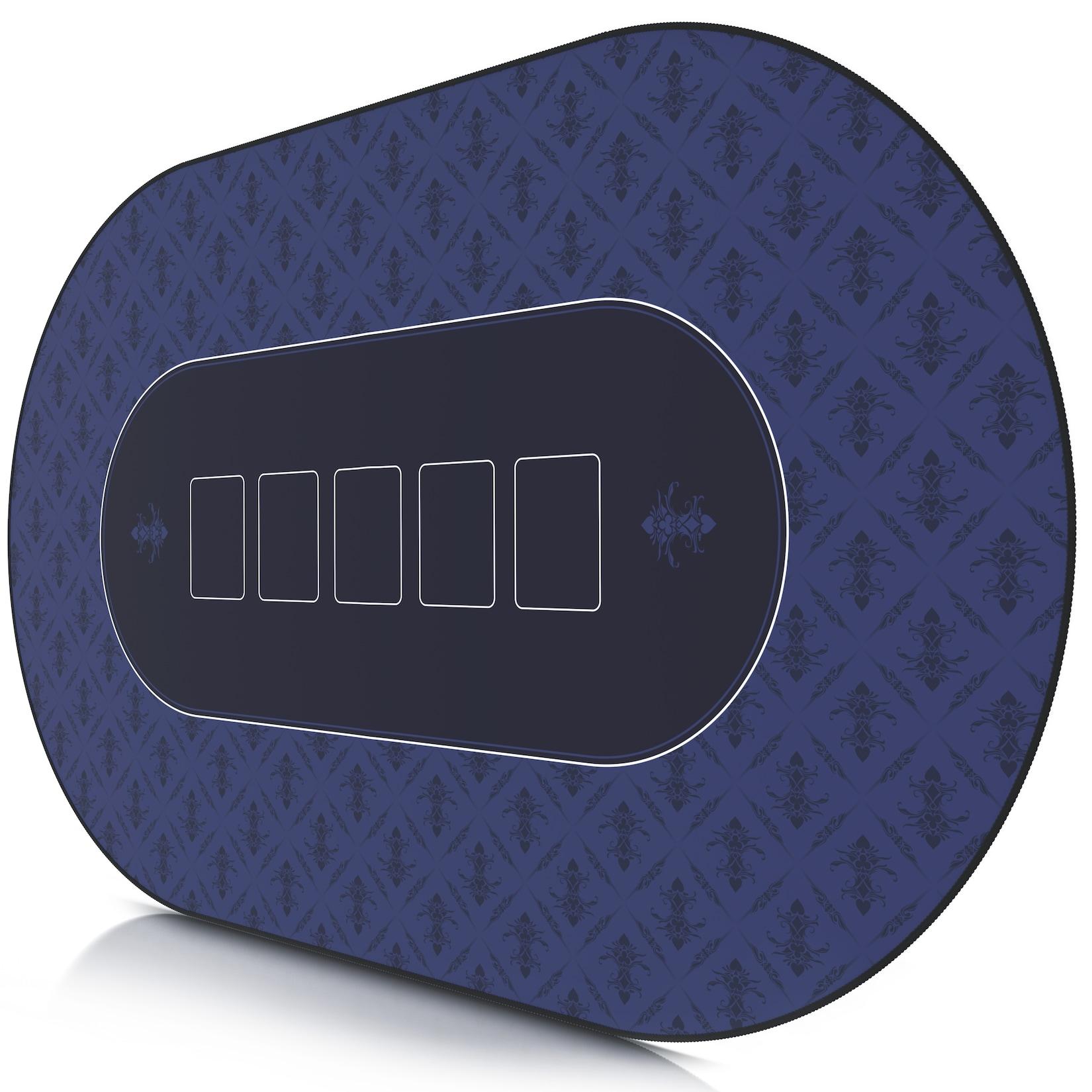 CSL Extra große Tischauflage Pokermatte 1000 x 600 mm / Kartenspiel Matte / Ovales Design