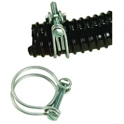 Ubbink, Schlauchanschluss + Schlauchverbinder, Set mit 2 Schlauchschellen – – Durchmesser 25–29 mm – verzinkt – für Spiralschläuche (Schlauchschelle, 25 mm)