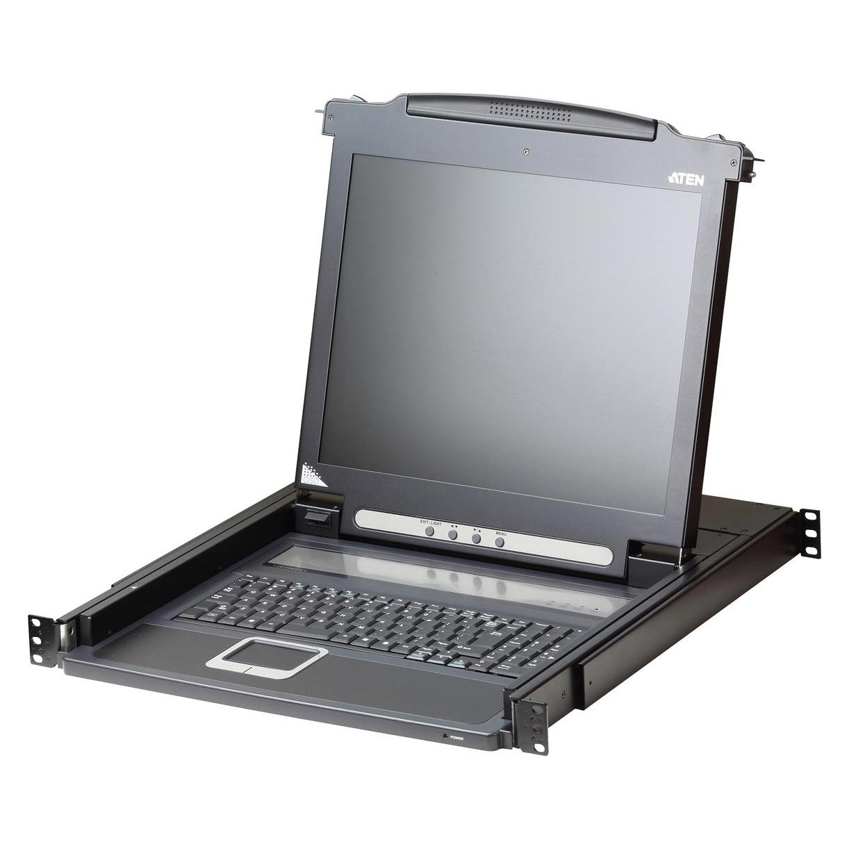 Aten CL1000N KVM-Konsole, 19" LCD, VGA, PS/2, Tastaturlayout D (CL1000N D)