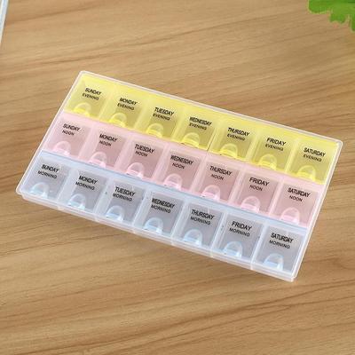 Weekly Pill Organizer 7 Day Pill Box With 21 Compartments For Medicine & Vitamins Weekly Pill Organizer 7 Day Pill Box With 21 Compartments For Medicine & Vitamins