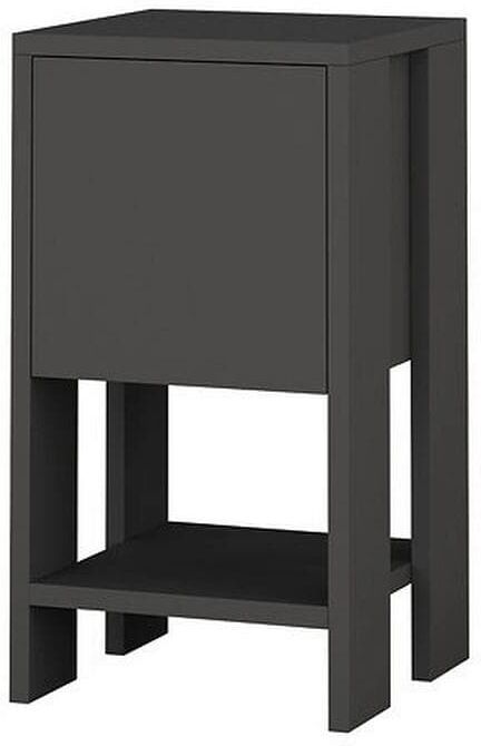 Nachttisch WOODY FASHION "Ema 30 x 55 x 30 cm, Anthrazit", grau (anthrazit), B:30cm H:55cm T:30cm, Tische, Nachttisch anthrazit B/H/T: 30cm x 55cm x 30cm