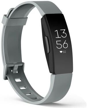 Inspired Finds Premium Silicone Band For Fitbit Inspire 2 & Inspire HR Soft, Breathable, And Adjustable Replacement Wristband gray size L