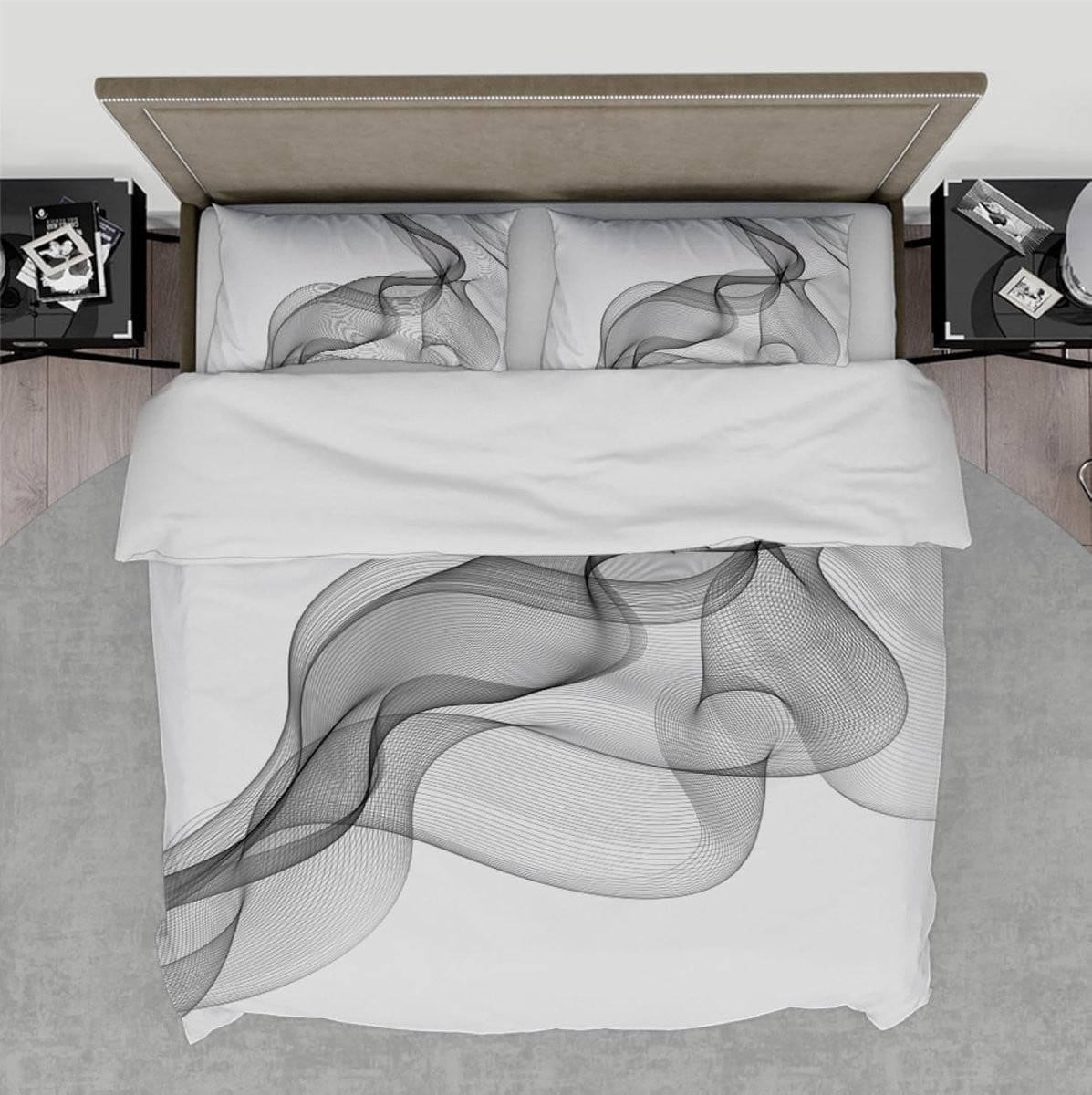 Dekbedovertrekset Marmer Abstract Grafisch - Geel - Microvezel - 240 x 220 cm