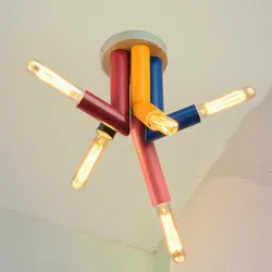 OSRAM Deckenleuchte Decor Straw in Multicolor aus Metall mit E27 Fassungen