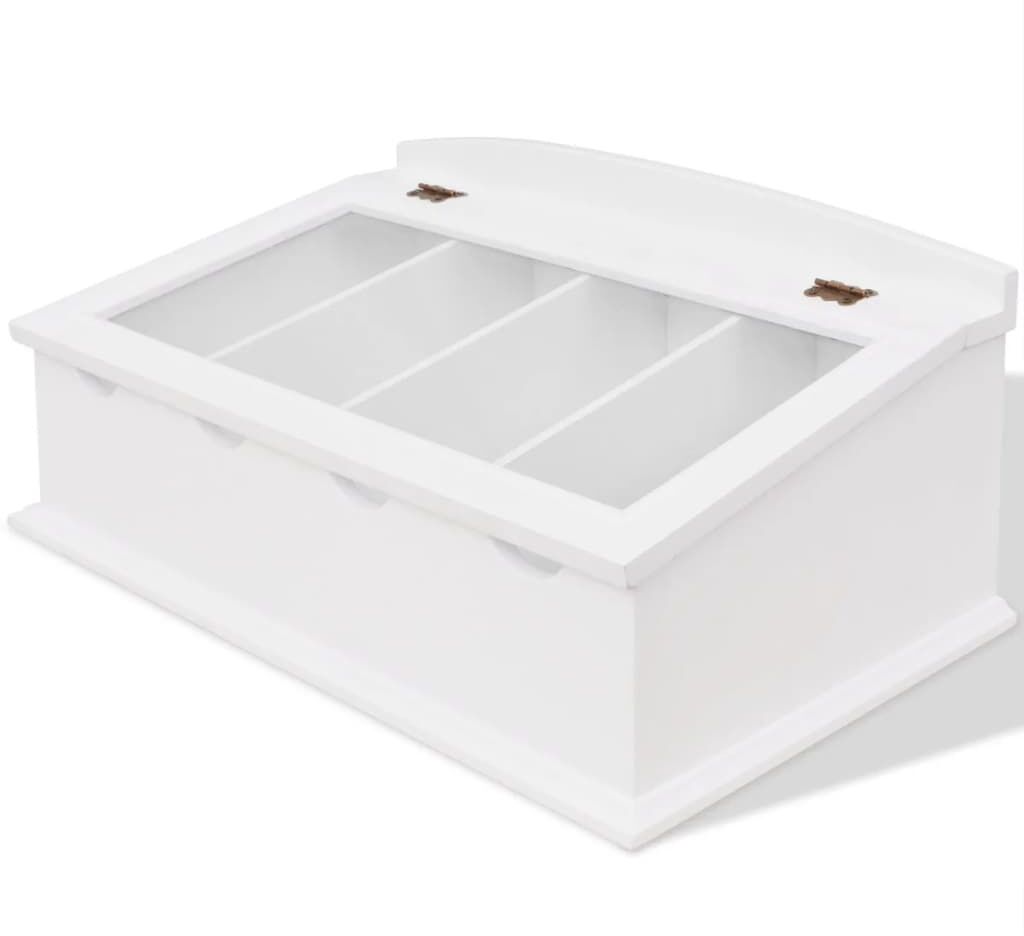 vidaXL Range-couverts en style baroque PFDM Blanc